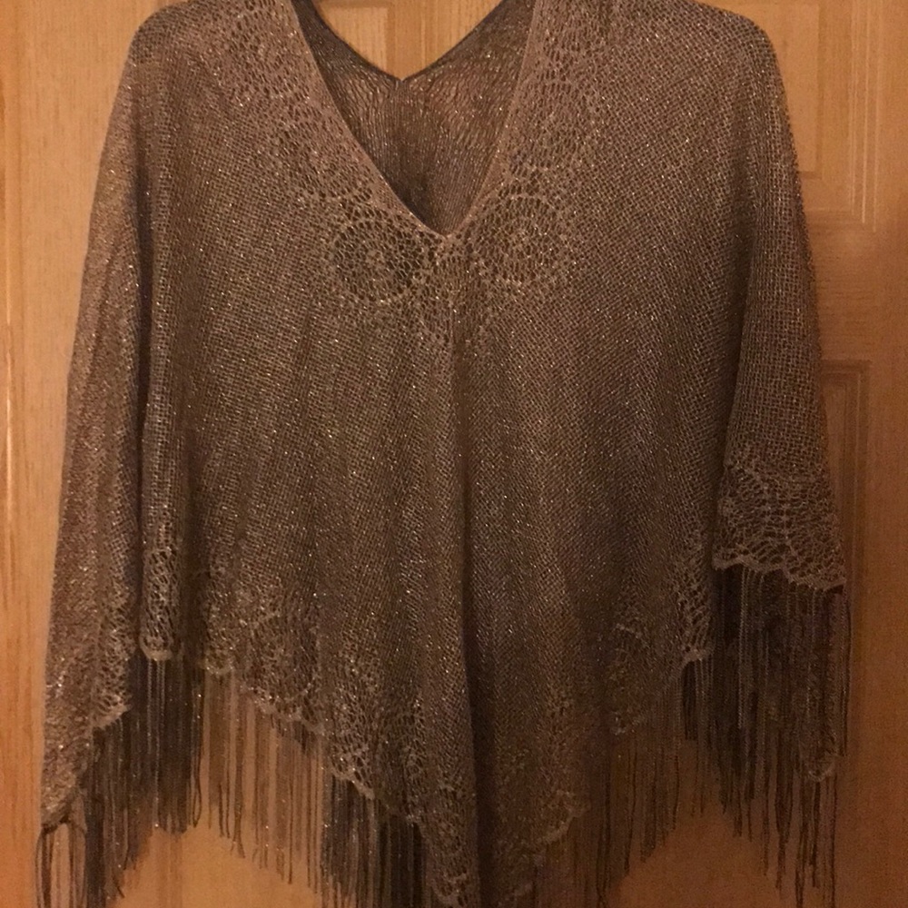 Gold shimmer shawl OS one size fits